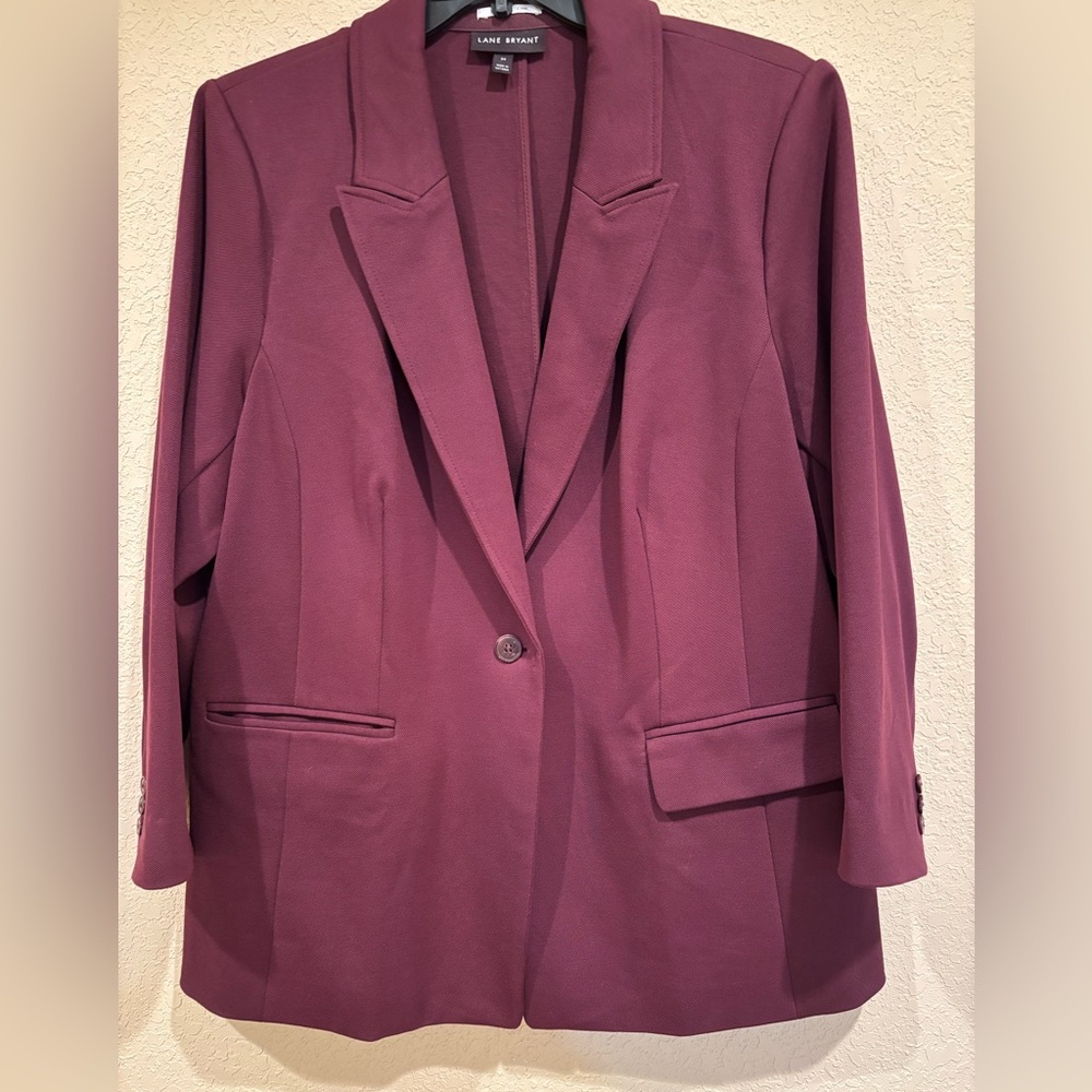 Lane Bryant blazer size 24. Rich Burgundy color